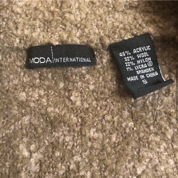 Moda International Peplum Cardigan, Taupe, Small (CL-3) - Picture 3 of 5